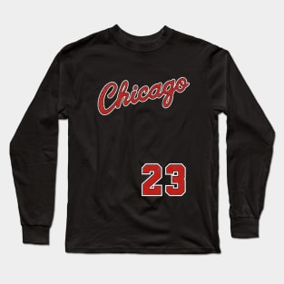 CLASSIC - Chicago Basketball Vintage/worn out Look Long Sleeve T-Shirt